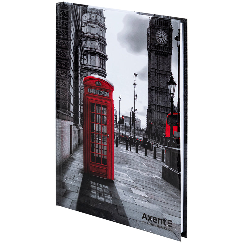 Notebook Axent R&B Telephone 8457-5-A, А5, 96 sheets, squared, hard cover