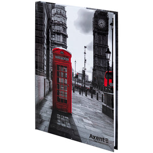 Notebook Axent R&B Telephone 8457-5-A, А5, 96 sheets, squared, hard cover