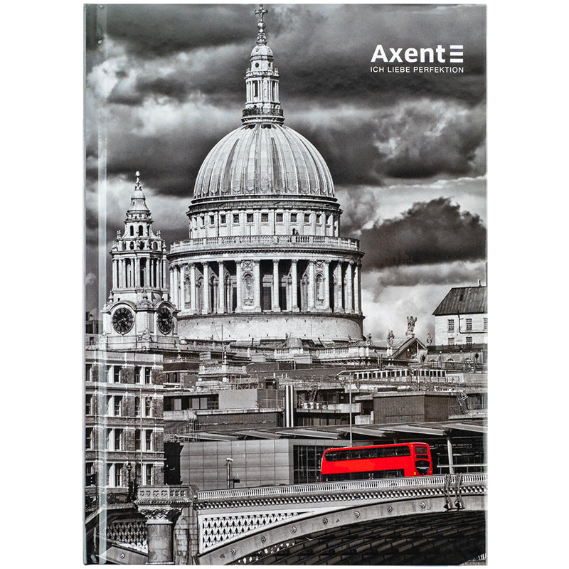 Notebook Axent R&B Bus 8457-8-A, А5, 96 sheets, squared, hard cover