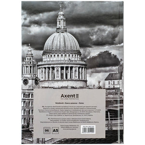 Notebook Axent R&B Bus 8457-8-A, А5, 96 sheets, squared, hard cover
