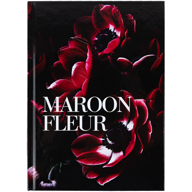 Notebook Axent Maroon fleur 8459-1-A, А5, 96 sheets, squared, hard cover