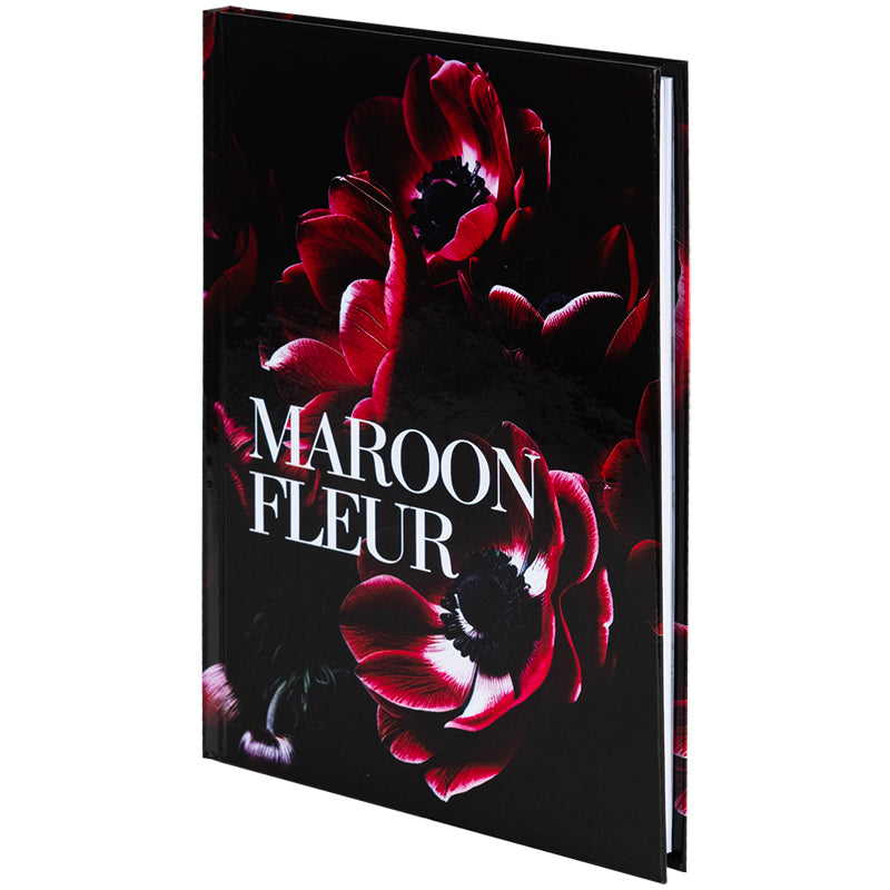 Notebook Axent Maroon fleur 8459-1-A, А5, 96 sheets, squared, hard cover