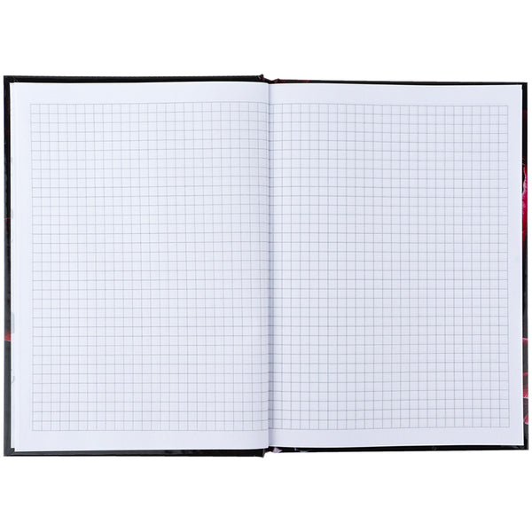 Notebook Axent Maroon fleur 8459-1-A, А5, 96 sheets, squared, hard cover