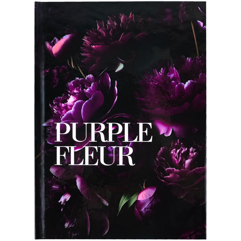 Notebook Axent Purple fleur 8459-2-A, А5, 96 sheets, squared, hard cover