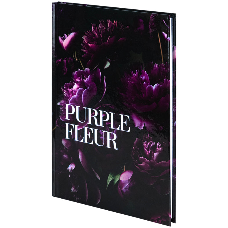 Notebook Axent Purple fleur 8459-2-A, А5, 96 sheets, squared, hard cover