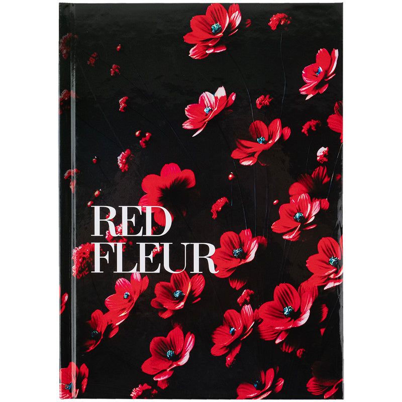 Notebook Axent Red fleur 8459-3-A, А5, 96 sheets, squared, hard cover