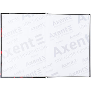 Notebook Axent Red fleur 8459-3-A, А5, 96 sheets, squared, hard cover