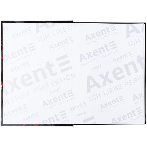 Notebook Axent Red fleur 8459-3-A, А5, 96 sheets, squared, hard cover