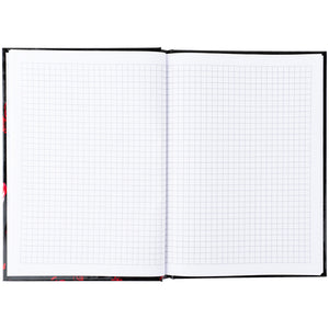 Notebook Axent Red fleur 8459-3-A, А5, 96 sheets, squared, hard cover
