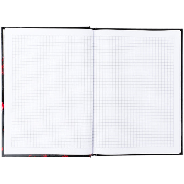 Notebook Axent Red fleur 8459-3-A, А5, 96 sheets, squared, hard cover