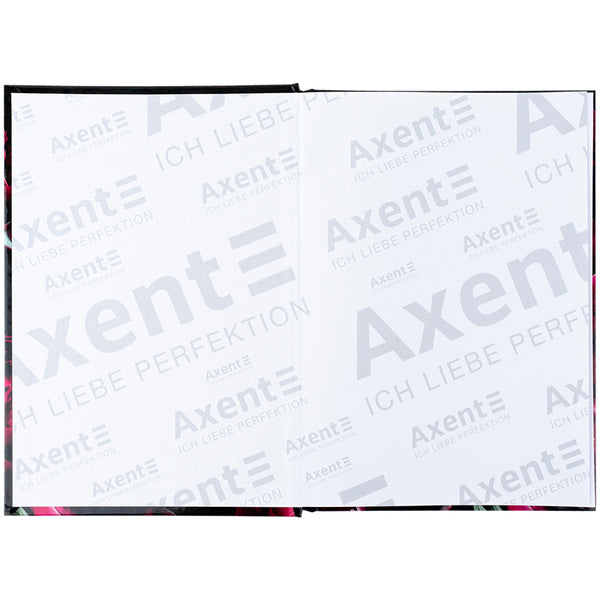 Notebook Axent Crimson fleur 8459-4-A, А5, 96 sheets, squared, hard cover